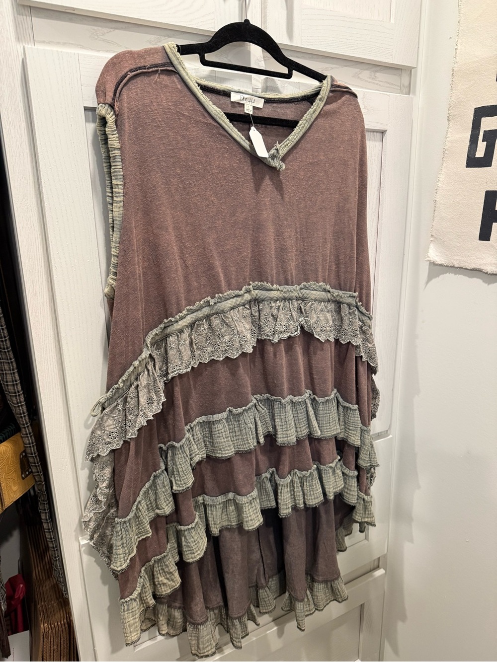 Olive & Hali Layered Blouse in washed colors